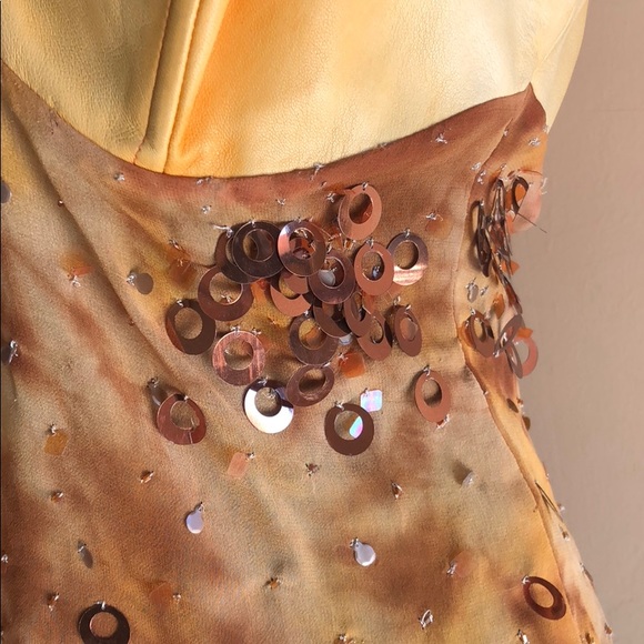 Leather and chiffon embellished top - Picture 3 of 4